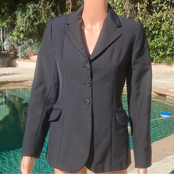 Devon Aire Equestrian Hunt Show Coat Black Vintage - Picture 6 of 12